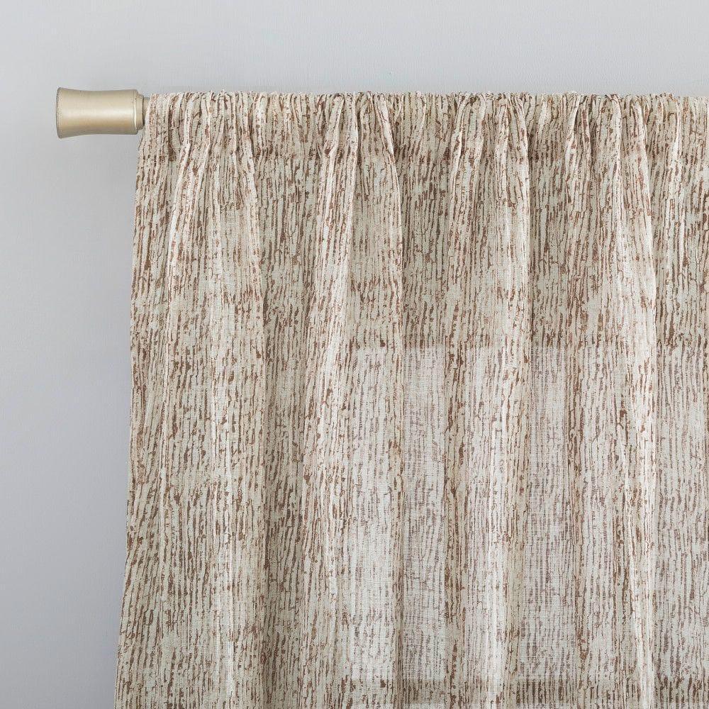 Scott Living Tulin Watercolor Print Sheer Rod Pocket Curtain Panel