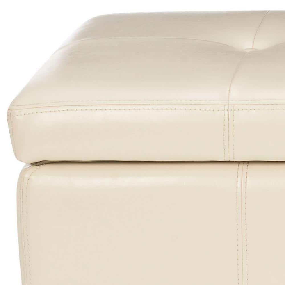 Maiden Tufted Storage Bench Large - Flat Cream - Safavieh