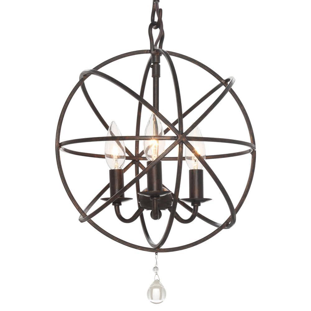 Crystorama Lighting - Three Light Mini Chandelier - Mini Chandelier - Solaris -