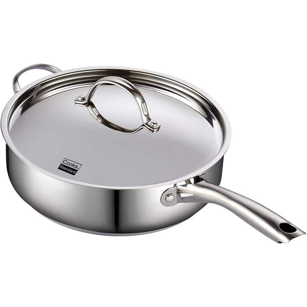 Cooks Standard Cooks Standard Classic 5 QT 11 inch Stainless Steel Saute Pan Frying Pan Skillet with Lid