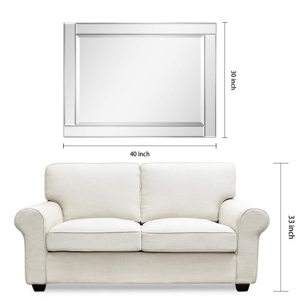 Empire Art Direct  Moderno Beveled Rectangle Wall Mirror