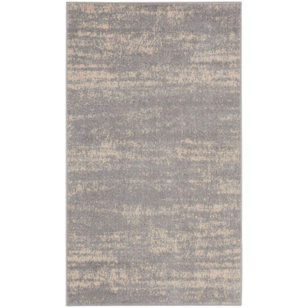 Nourison Essentials 3' x 5' Grey/Beige Modern Indoor/Outdoor Rug