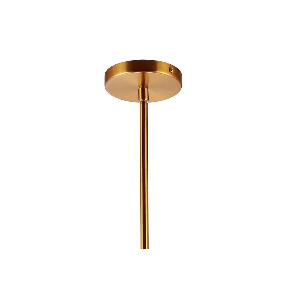 Homer 10" 1-Light Modern Industrial Iron LED Dome Pendant, Black/Brass Gold