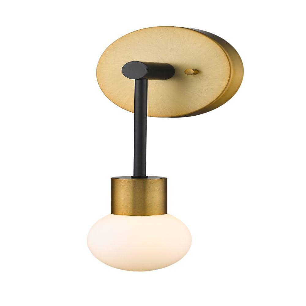 Z-Lite Neutra 1 - Light Wall Light in  Matte Black/Foundry Brass
