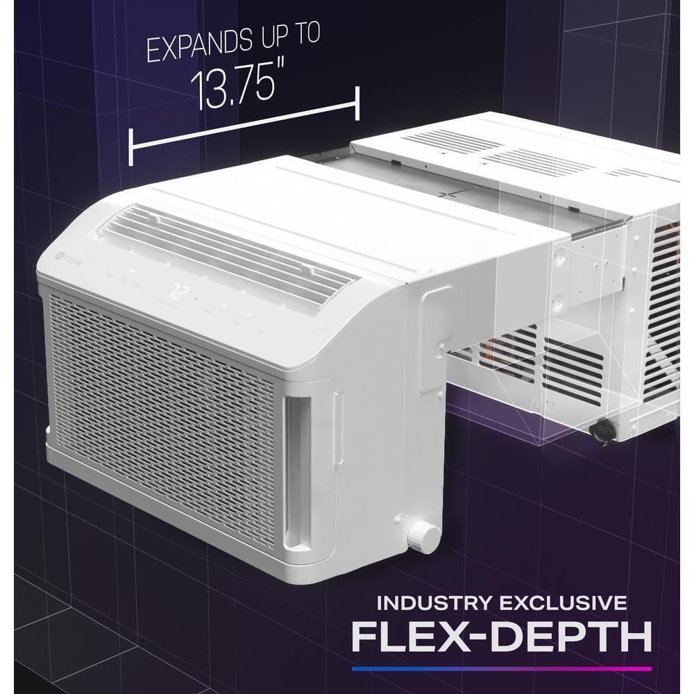 GE Profile ClearView 8300 BTU Smart Window Air Conditioner with Built-In Wi-Fi and Ultra-Quiet Operation for Medium Rooms (White)