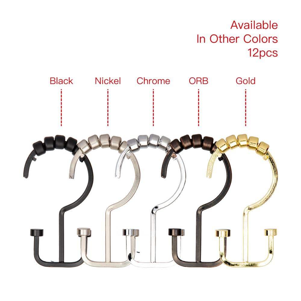 Utopia Alley Deco Steel Shower Curtain Hook (Set of 12)