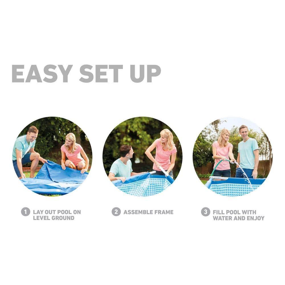 Intex New Intex Rectangular Frame Above Ground Swimming Pool & Reviews | Wayfair