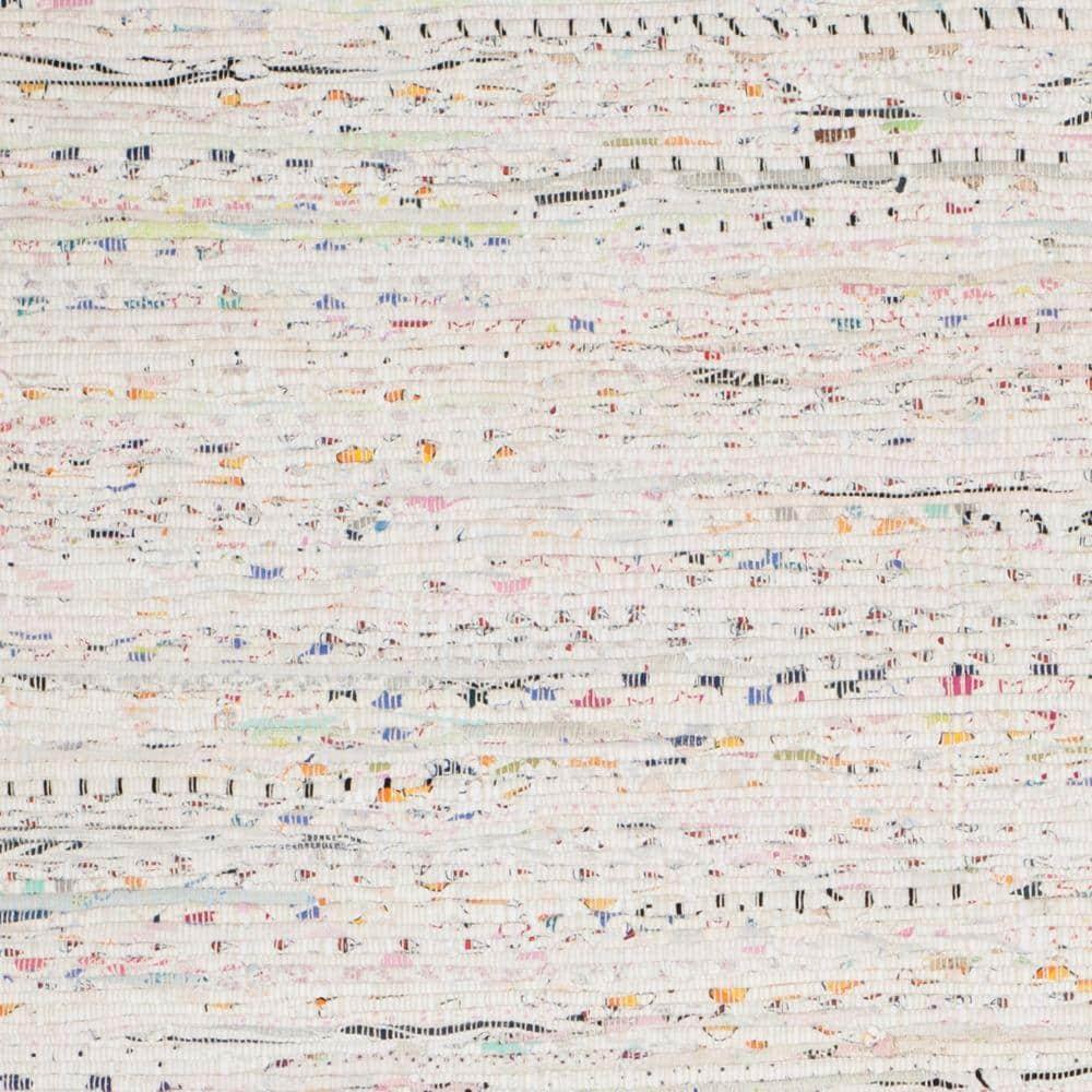 Rag Rug RAR121 Hand Woven Indoor Accent Rug - 4'x6' - Ivory/Multi - Safavieh