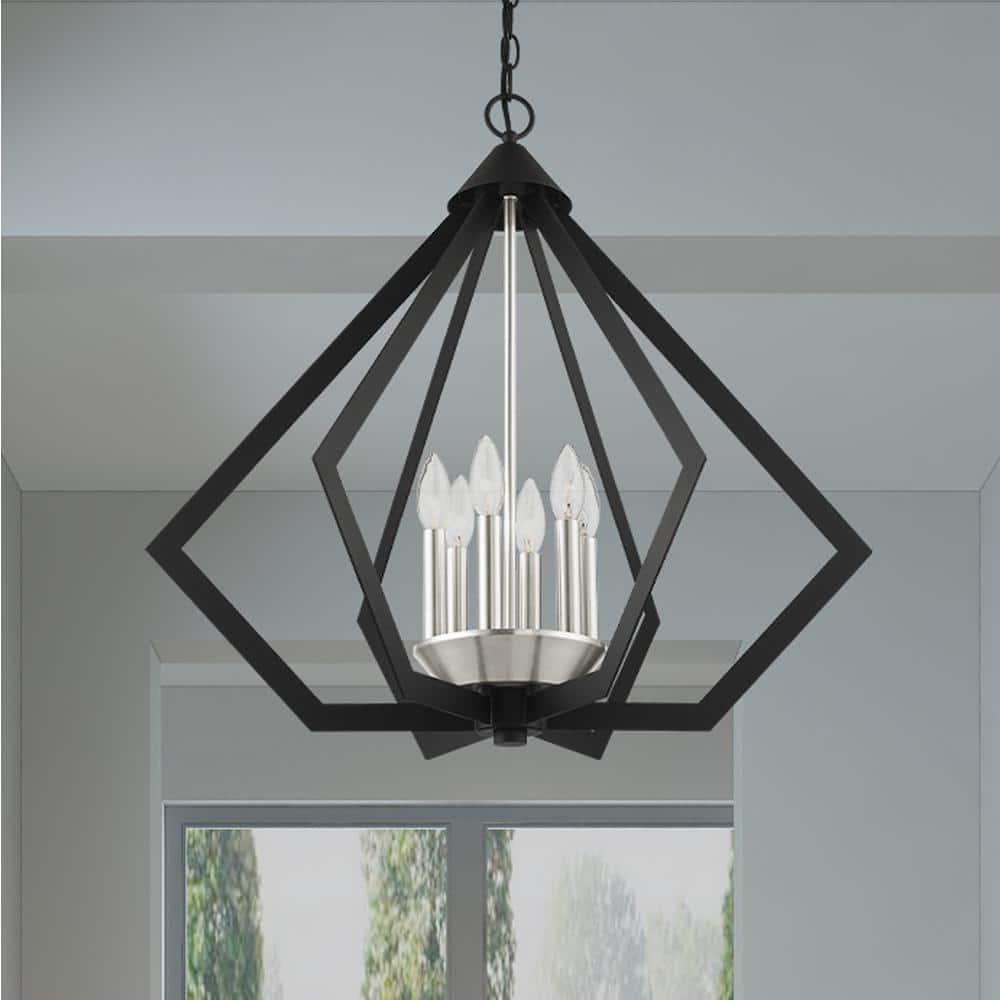 Livex Lighting Prism 6 - Light Chandelier in  Black