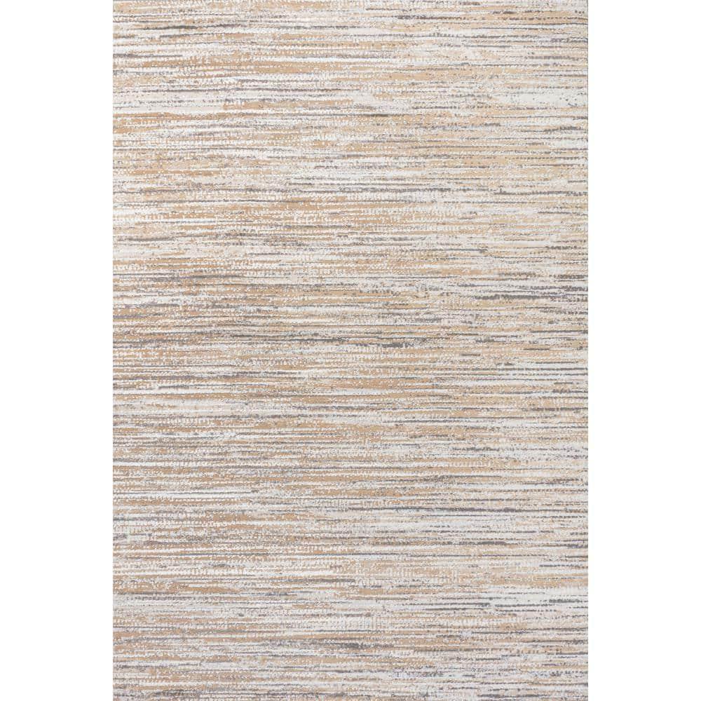 JONATHAN Y Loom Modern Strie'  Beige/Gray 3 ft. x 5 ft. Area Rug