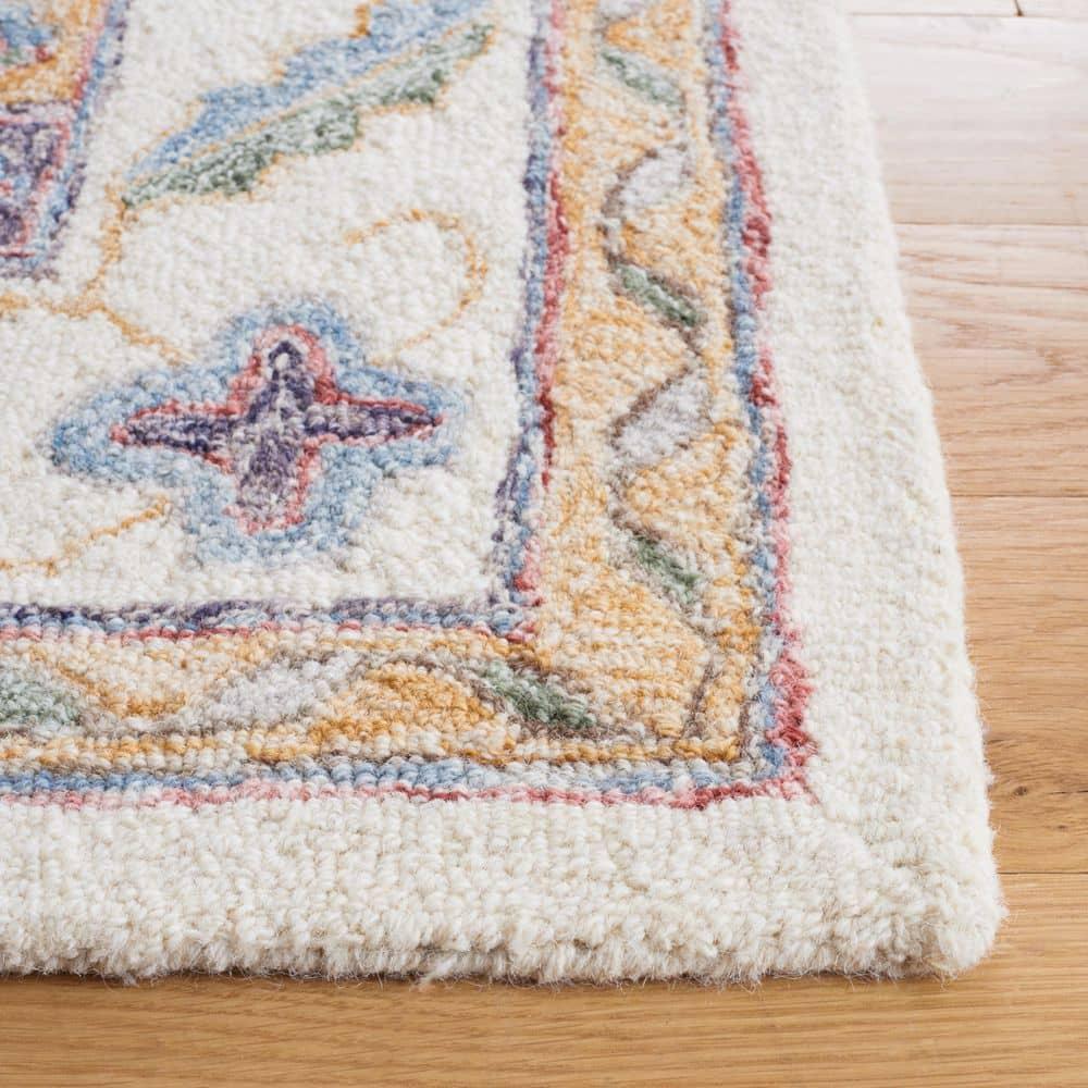 Metro MET352 Hand Tufted Indoor Area Rug - Ivory/Rust - 5'x8' - Safavieh