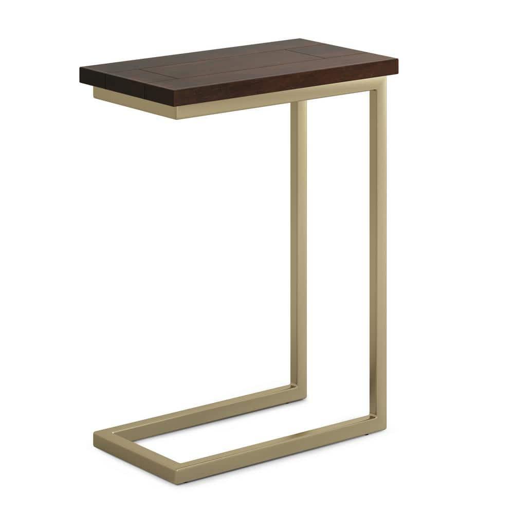 Simpli Home Skyler Solid Mango Wood C Side Table