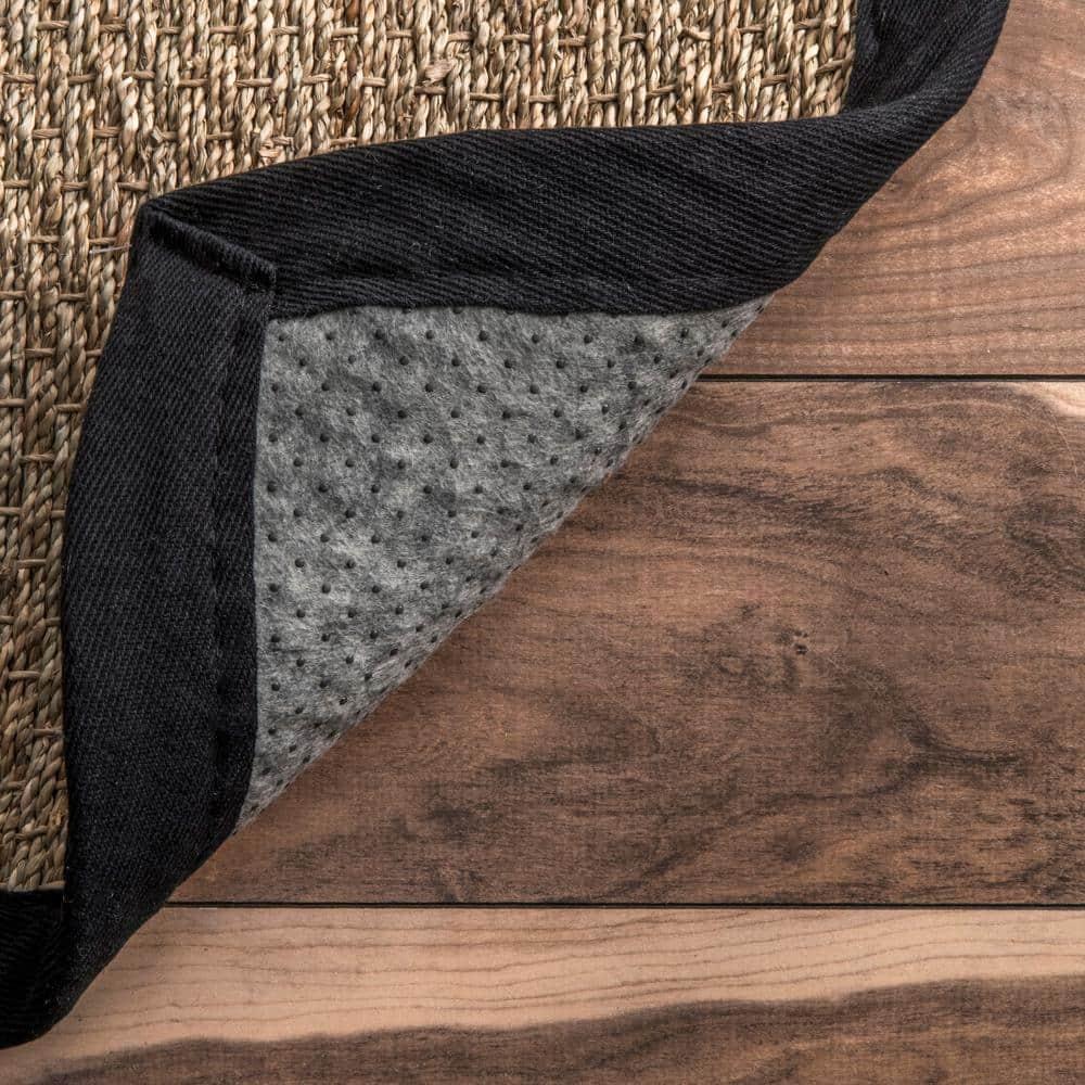 nuLOOM Elijah Farmhouse Seagrass Area Rug, 9' x 12', Black