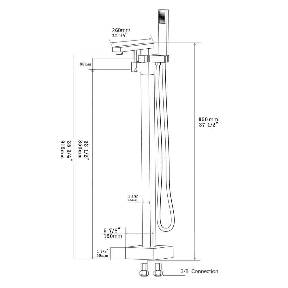 Bathroom Freestanding Tub Filler