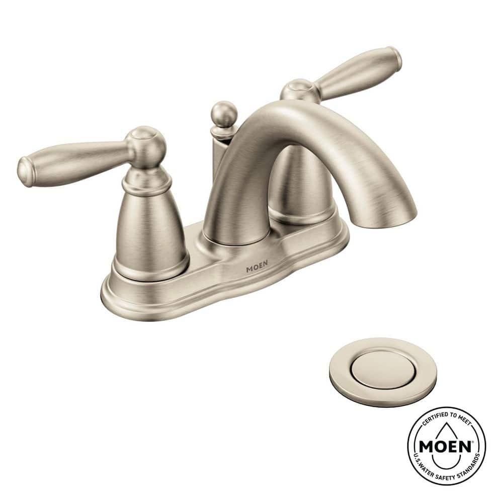 Moen Brantford Centerset Bathroom Faucet with Drain Assembly