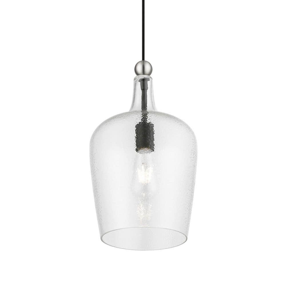 Livex Lighting Avery 1 - Light Pendant in  Black/Brushed Nickel
