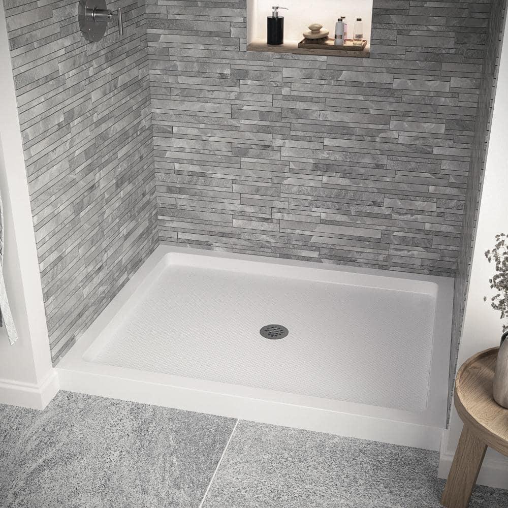 48" W x 36" D Rectangular Acrylic Shower Base, Drain Included
