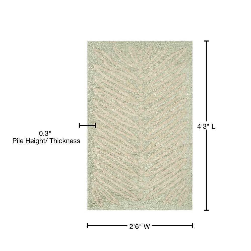 SAFAVIEH Martha Stewart Urban Chevron Floral Area Rug, Milk Pail Green, 2'6" x 4'3"
