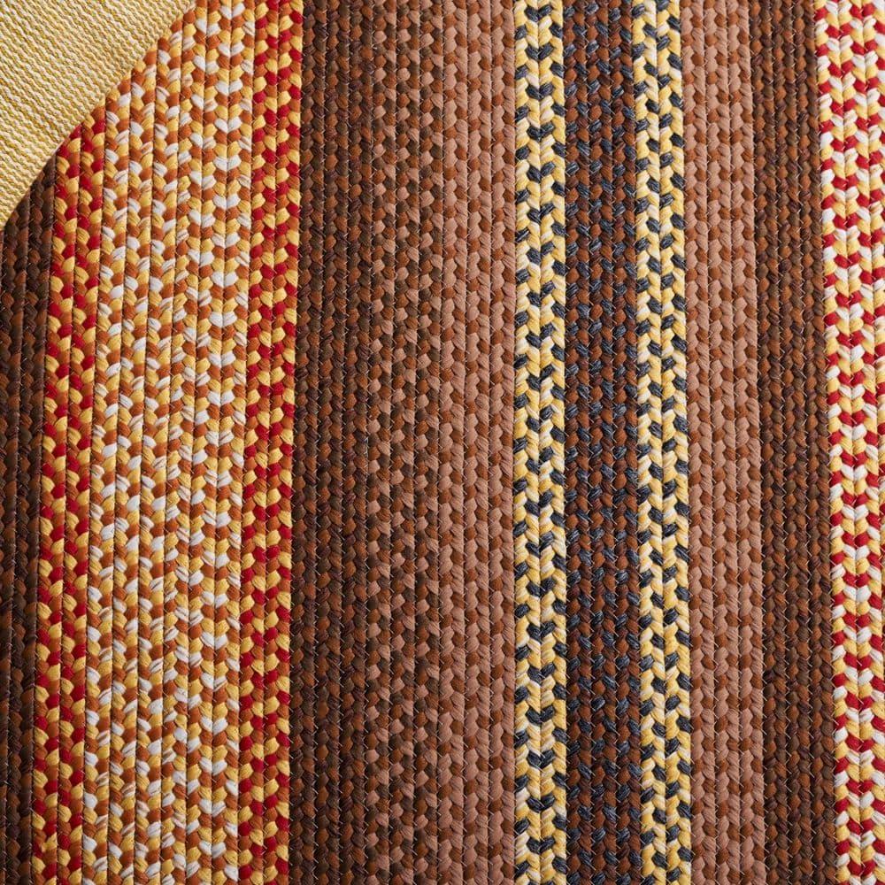 SAFAVIEH Braided Angel Bordered Machine Washable Reversible Area Rug, Brown/Light Brown, 2' x 3'
