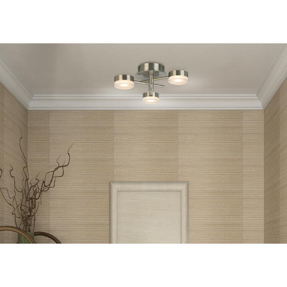 Hazel 3 Light Acrylic LED Semi Flush Mount