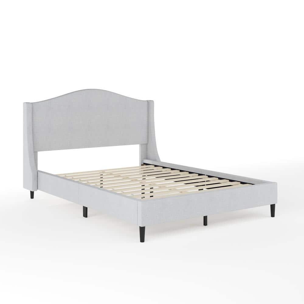 Martha Stewart Martha Stewart Amelia Upholstered Platform Bed With Curved Headboard