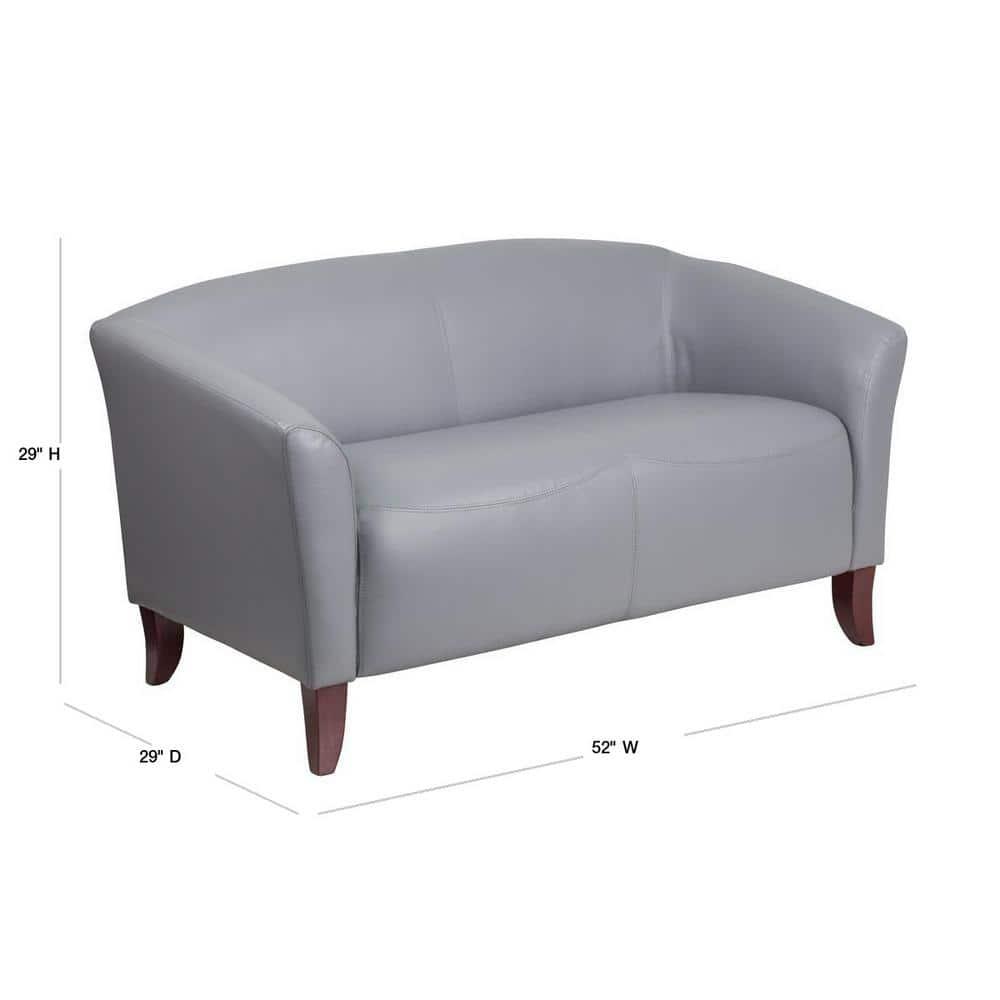 Flash Furniture HERCULES Imperial Series LeatherSoft Loveseat with Cherry Wood Feet