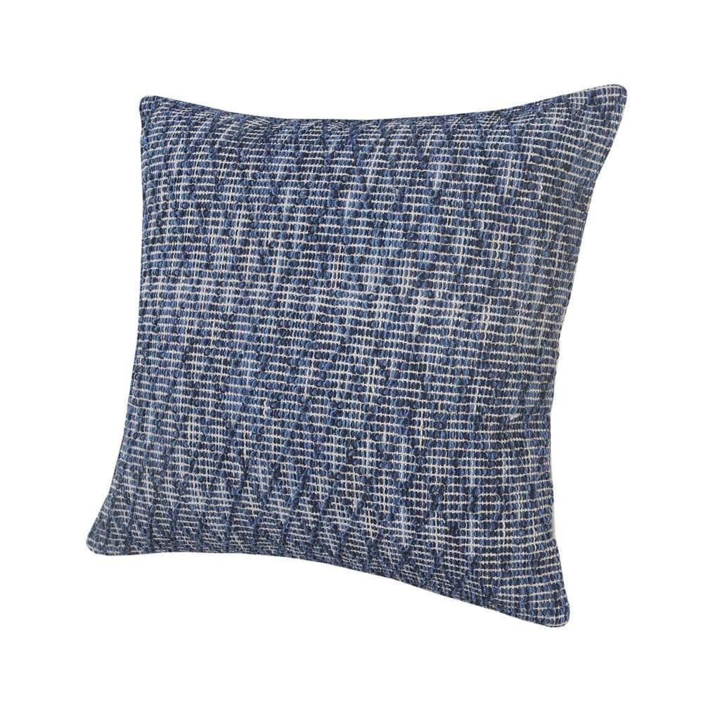 Elm & Oak Modern Traditional Blue Diamond Geometric Throw Pillow