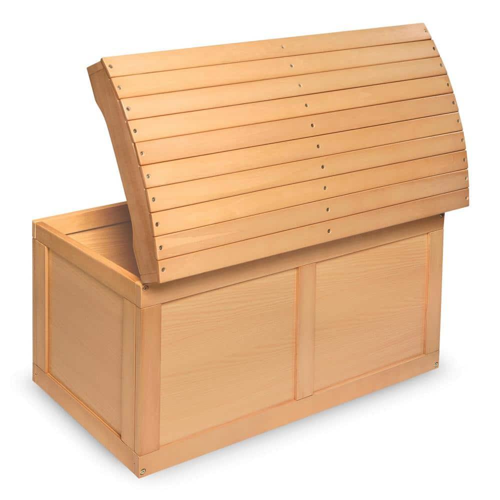 Badger Basket Hardwood Barrel Top Toy Chest - Natural