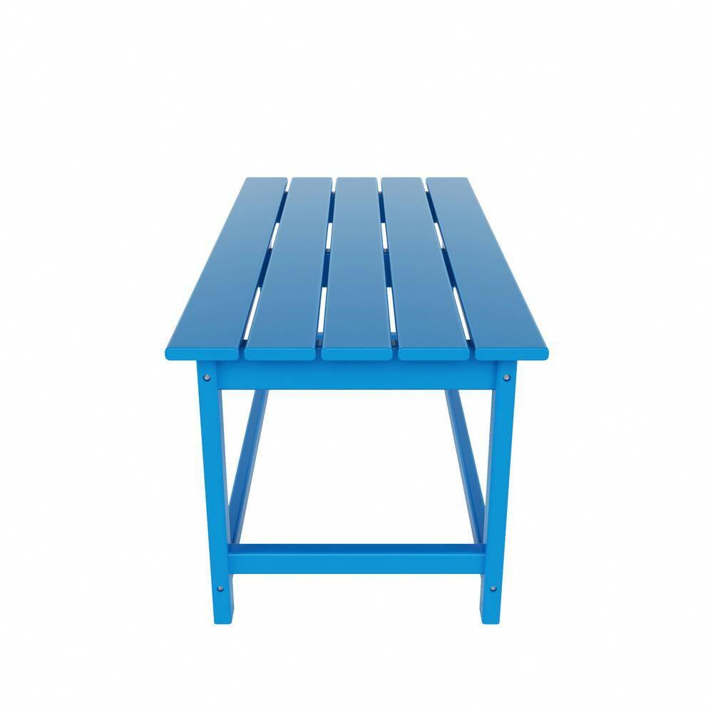 Polytrends  Laguna Hdpe All Weather Outdoor Patio Coffee And Side Tables (3-Piece Set) Pacific Blue