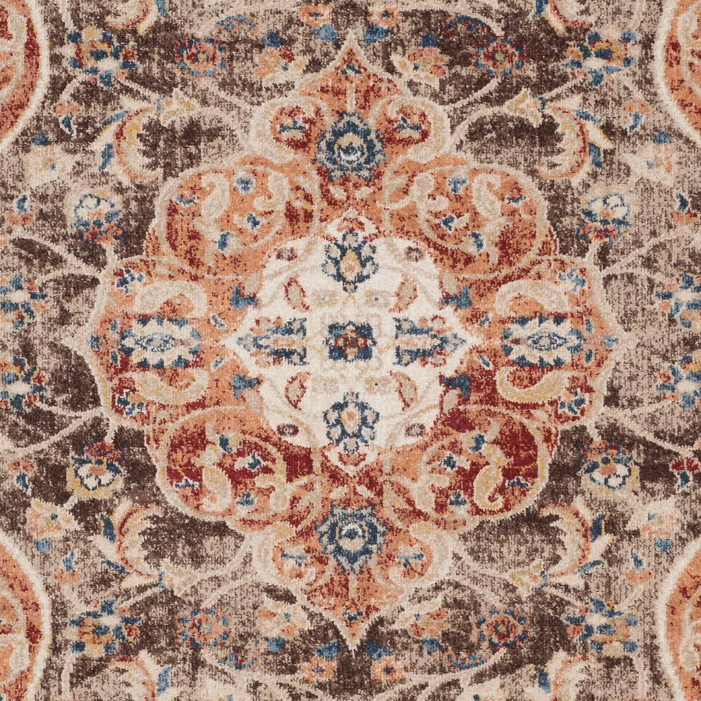 Bijar BIJ648 Power Loomed Indoor Area Rug - Brown/Rust - 5'3"x7'6" - Safavieh