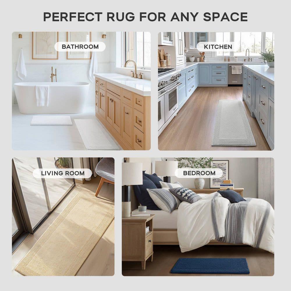 Splendor 100% Cotton Tufted 3000 GSM Reversible Bath Rug