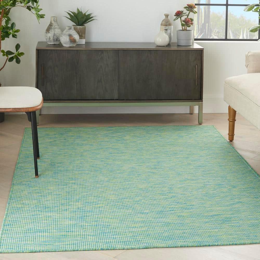 Nourison Positano POS01 Indoor/outdoor Area Rug - Blue/Green 5' x 7'