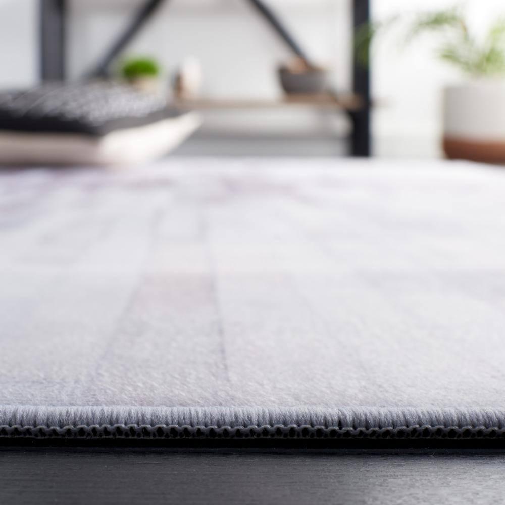 Faux Hide FAH510 Power Loomed Machine Washable Area Rug - Ivory/Light Grey - 4'x6' - Safavieh.