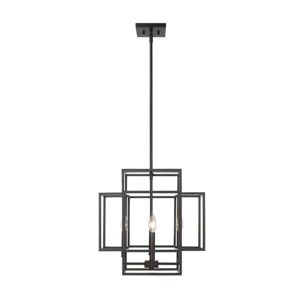 Z-Lite Titania 4 - Light Chandelier in  Matte Black