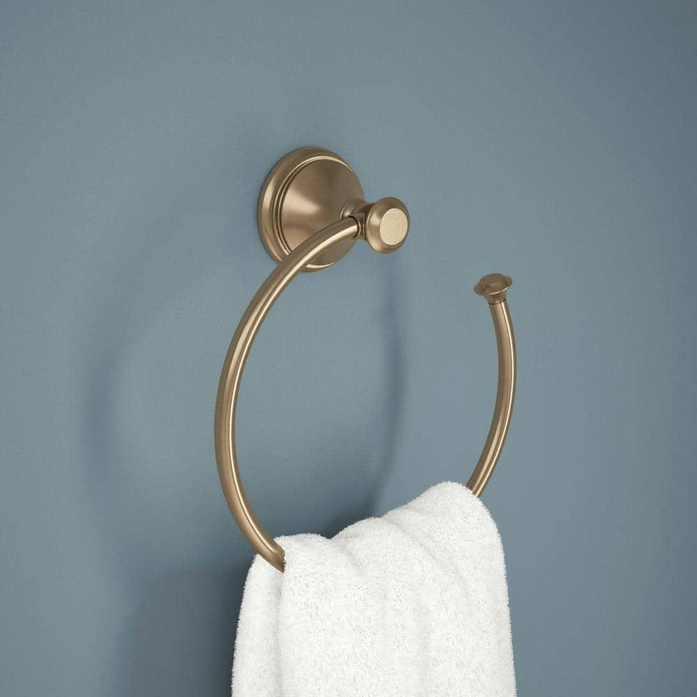Cassidy Wall Mount Round Open Towel Ring Bath Hardware Accessory in Venetian Bronze