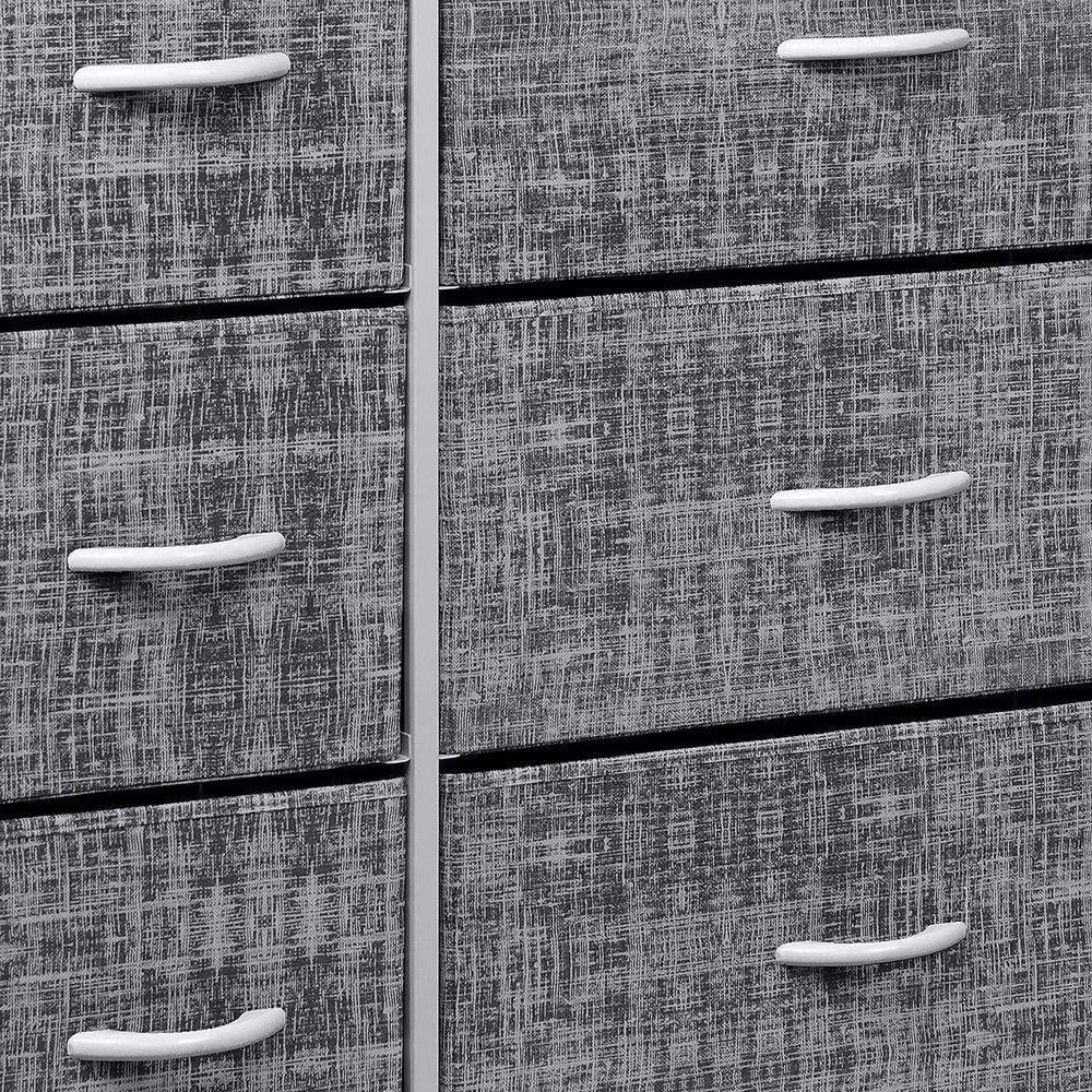 Sorbus 12 Drawers Dresser with Steel Frame and Wood Top