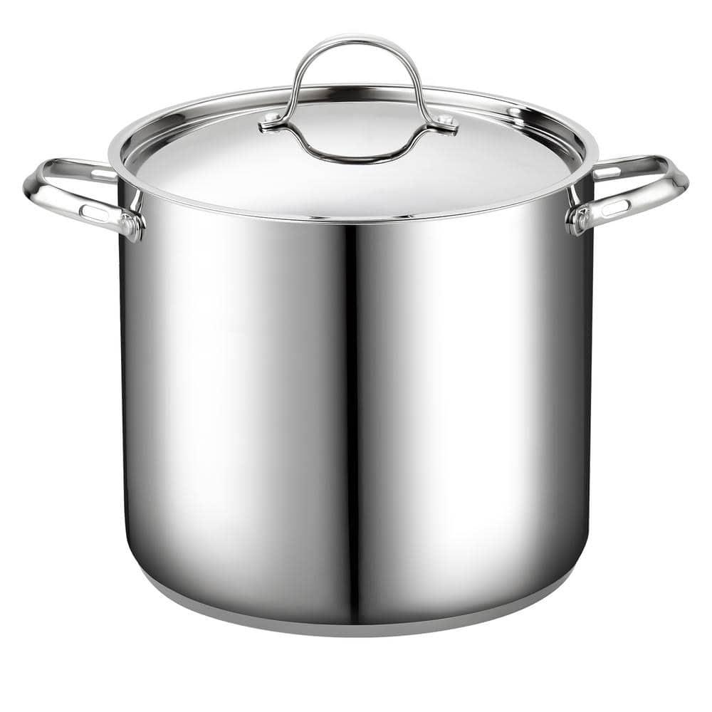 Cooks Standard 18/10 Stainless Steel Stockpot 20-Quart, Classic Deep Cooking Pot Canning Cookware with Stainless Steel Lid, Silver