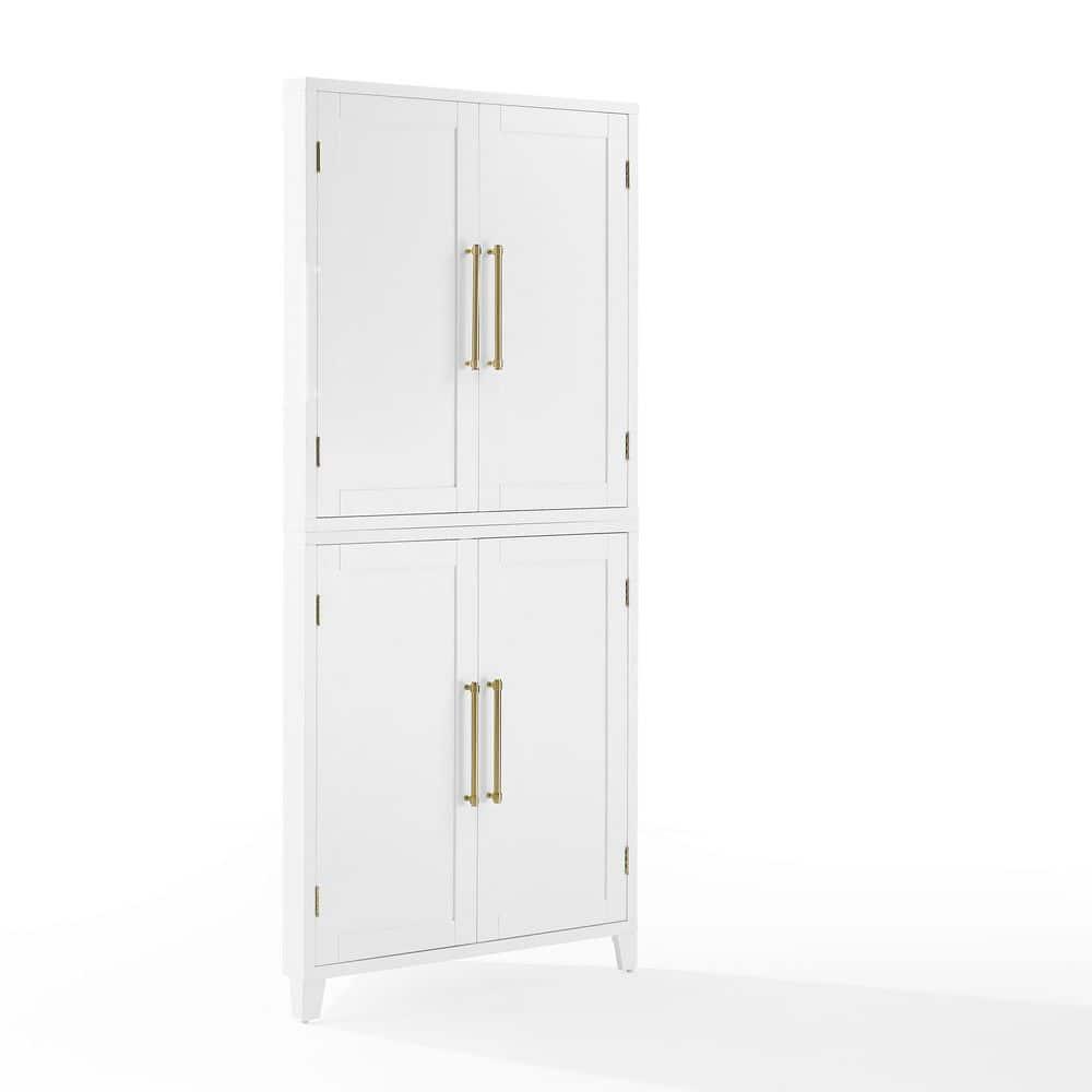 Crosley Furniture Roarke Corner Kitchen Storage Pantry Cabinet