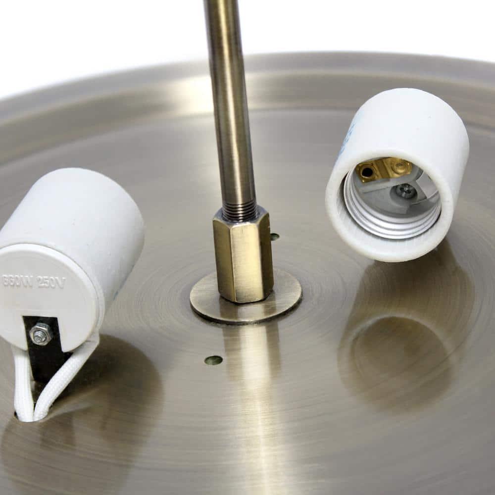 Elegant Designs Elipse Crystal 13" Modern Metal 2 Light Bowl Shaped Ceiling Flush Mount Fixture, Antique Brass