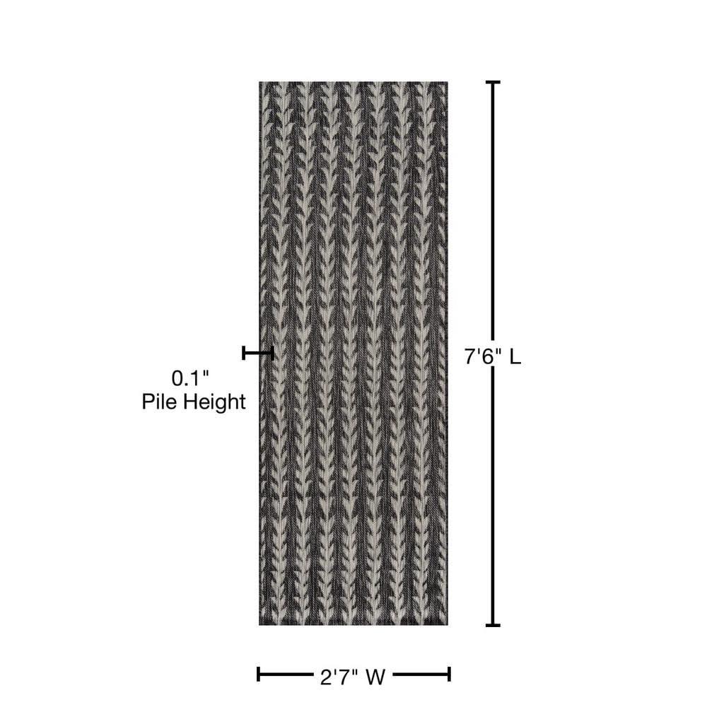 Amalfi Charcoal/Gray Indoor/Outdoor Rug