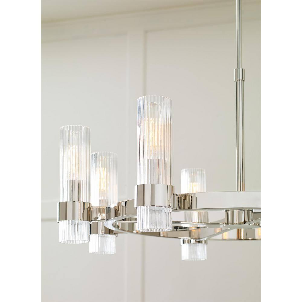 Everly Quinn 8 - Light Dimmable Wagon Wheel Chandelier