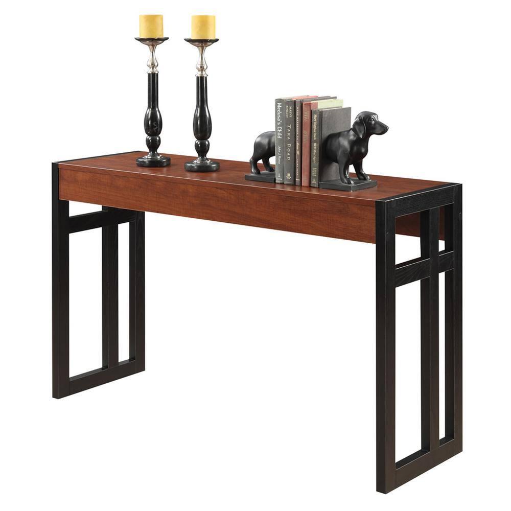 Convenience Concepts Monterey Console Table, Black/Cherry