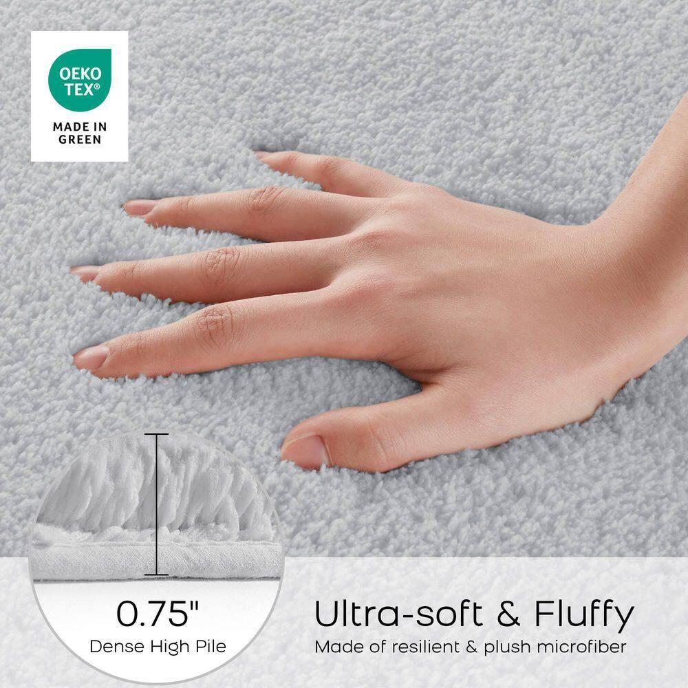 Madison Park Signature Marshmallow Quick Dry Bath Rug with Non-Slip Backing