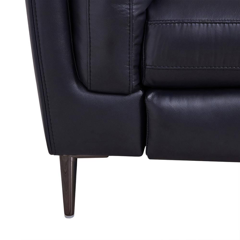 Primrose Navy Top Grain Leather Power Recliner Sofa