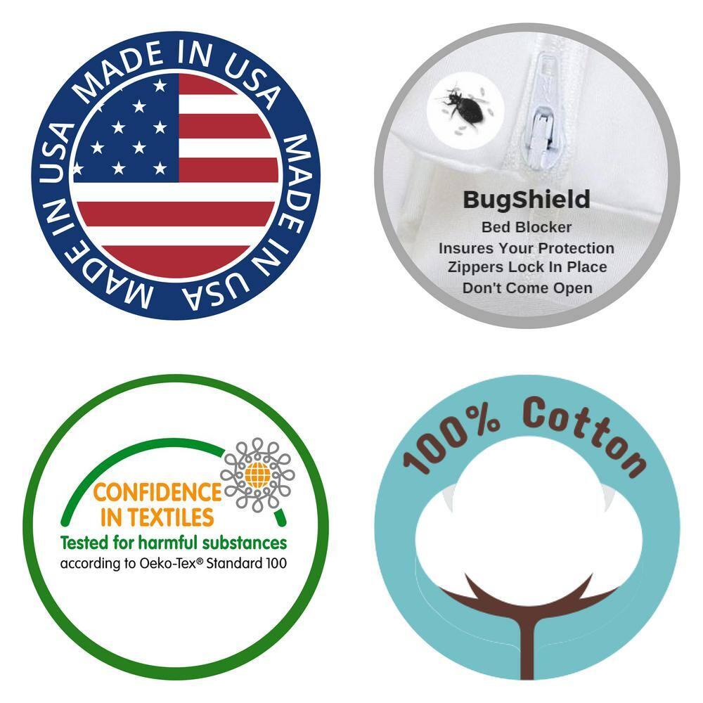 All-Cotton Allergy 9 in. Deep Full Mattress Cover