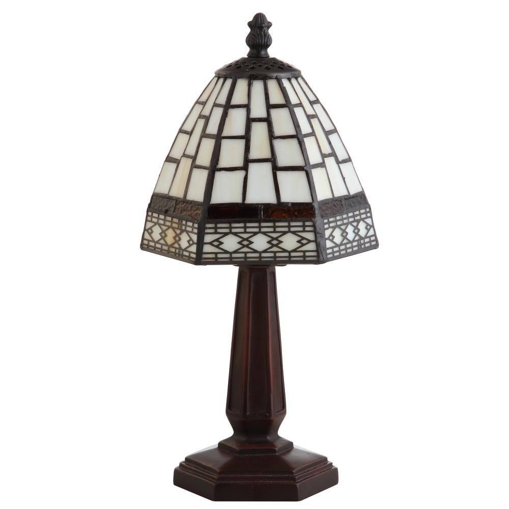 JONATHAN Y JYL8016A Carter Tiffany-Style 12" LED Table Lamp, Traditional, Classic, Cottage, Vintage for living room, dinning room, bedroom, office Bulb Included, Ivory/Cream