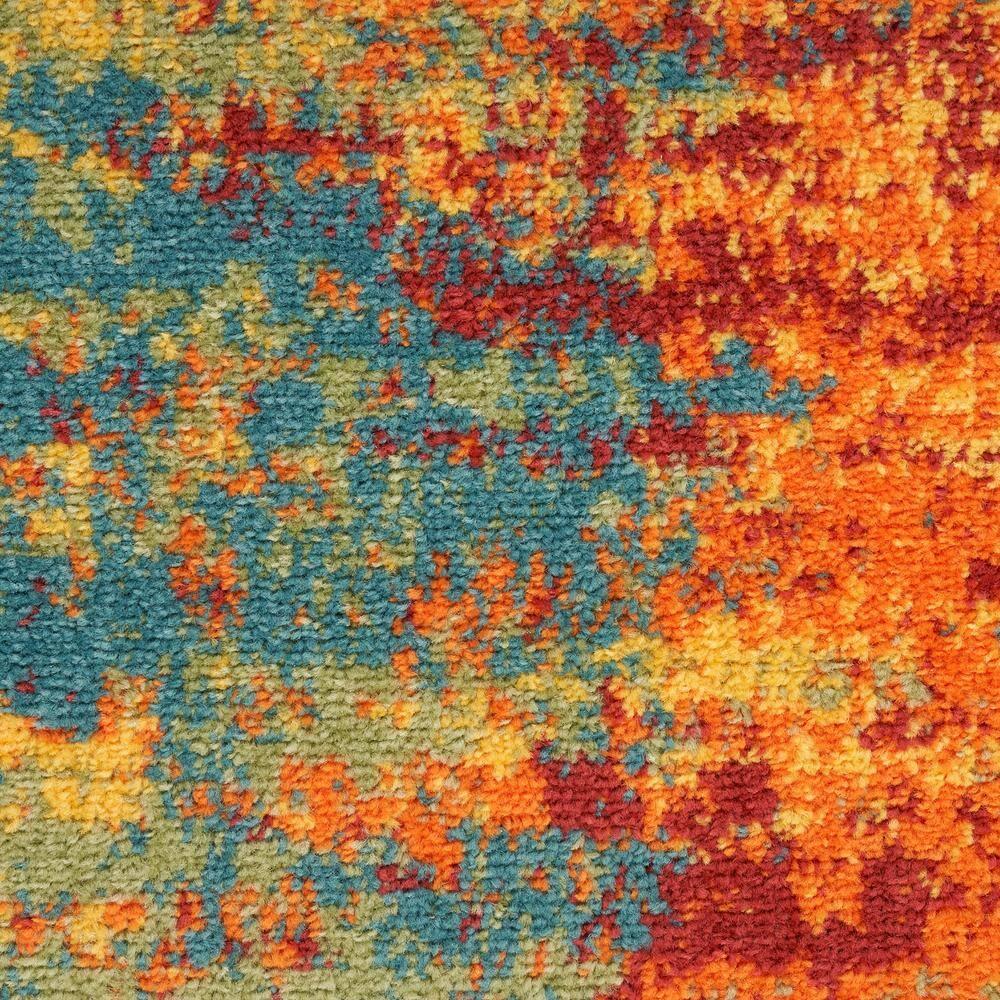 Nourison Essentials Abstract Indoor Outdoor Rug Flame 4' x 6'