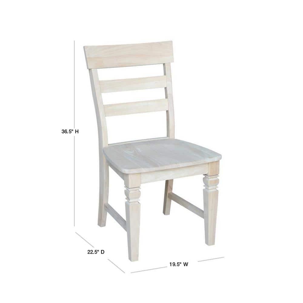 Set of Two Java Chairs with Solid Wood Seats