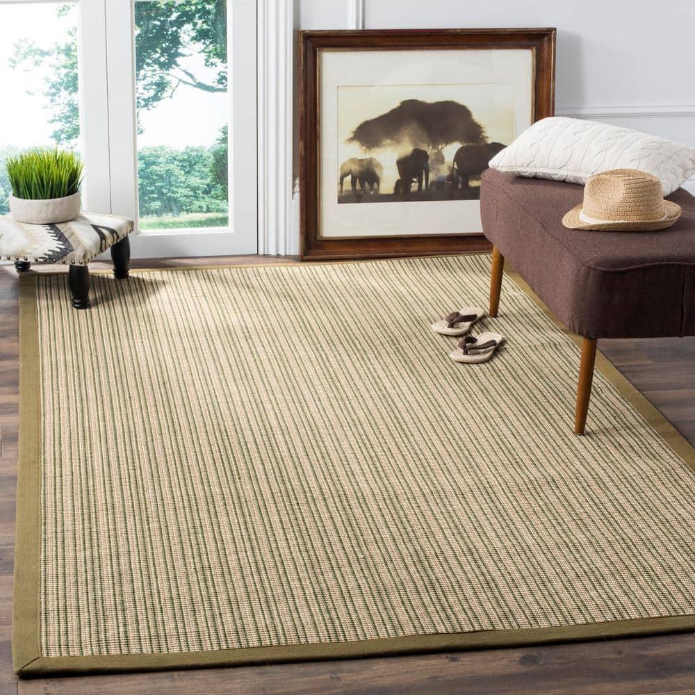 Natural Fiber NF442 Power Loomed Indoor Accent Rug - Green/Green - 3'x5' - Safavieh.