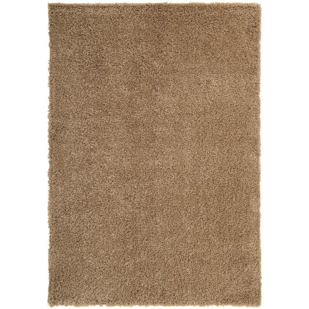 Unique Loom 7' 1 x 10' 0 Rectangle Solid Shag Taupe Area Rug